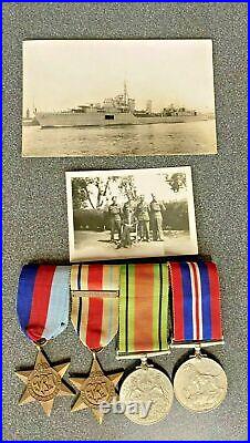 Ww2 Africa Medal Group X4 Mounted For Wear + Clasp & 2 Photos