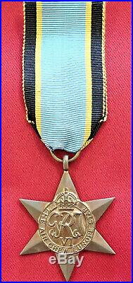 Ww2 Air Crew Europe Star Medal 100% Original Anzac Raaf Raf Bomber Command