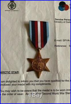 Ww2 Arctic Star Medal Group 100% Genuine Plus Ushakov Medal And Ephemera