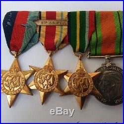 Ww2 Australian 6 Medal Group 2/8 Field Regt Aif Tobruk, El Alamein, Brunei Bay