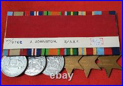 Ww2 Australian North Africa & Pacific Medal Group Wx8762 Johnston Tobruk Anzac