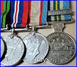 Ww2 Australian Pacific Campaign Medal Group Raaf 89034 Bevan
