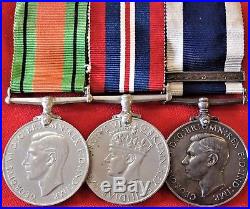 Ww2 British Royal Navy Long Service Medal & Bar Group Petty Officer Turner