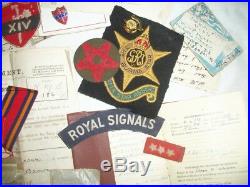 Ww2 Burma Star Medal Group, Photos, Letters Paperwork Badges Jap Souveniers