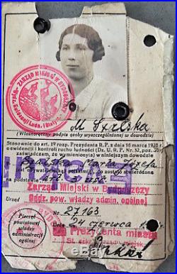 Ww2 German Concentration Camp Auschwitz Survivor Medal + Photo ID Set Holocaust