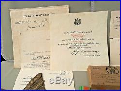 Ww2 MID Medals, Certificate & Paperwork Sgt Jubb From Glossop, Derbyshire