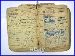 Ww2 Medal Group Merchant Navy Group + Discharge Book + Forms Etc 1944 Service