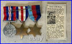 Ww2 Medal Grouping Pow, Lincs Regt Boston Officer. Mounted Ex British Legion