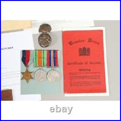 Ww2 Medals, Paperwork Badges To Newman Family From Greenock Royal Scots Fusilers