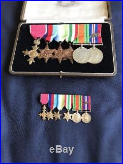 Ww2 Obe Medal Group And Miniatures With Original Spink &sons Display Case