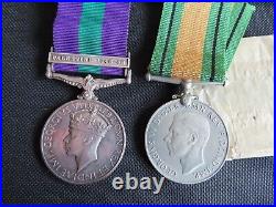 Ww2 / Palestine 1945-48 Medals, Paperwork Gnr A Oldham, Radcliffe Manchester