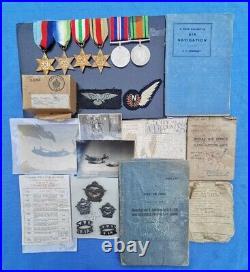 Ww2 RAF/SAAF Sgt A. E Flowers Medal/Logbook Grouping