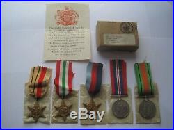 Ww2 Raf Casualty Medals, Clifford John Dibden, Spitfire Pilot, 92 Sqn, From Chepstow