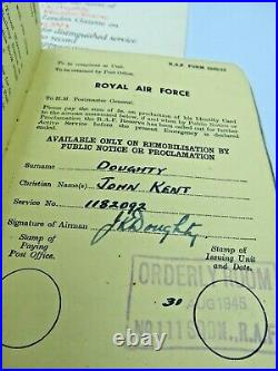 Ww2 Raf MID Medals, 1943 Certificate & Paperwork Group To Sgt J K Doughty