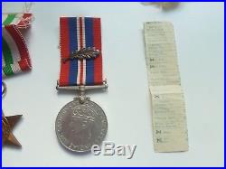 Ww2 Raf Mentioned In Dispatches 4 Medal Set S A Harvey, Leics Box Cert Clasps