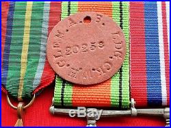 Ww2 Royal Australian Navy Group Of 5 Medals To 20258 W. H. Glen. With Dog Tag