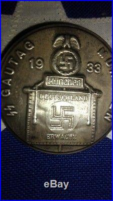Ww2 german ss gautag munchen pin/medal