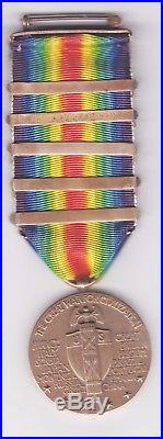 Ww 1 5 Bar Victory Medal Attributed To The 1 St. And 47 Th Aero Squadron