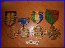 Ww 1 Group Of Medals. Nypd Cross Of Honor, Vict 3 Bars Nys Serv. And A Croix De