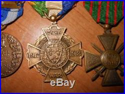 Ww 1 Group Of Medals. Nypd Cross Of Honor, Vict 3 Bars Nys Serv. And A Croix De