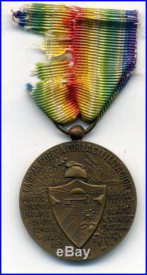 Ww 1° Medaglia Cuba Interalleata 1915-1918 Victory Medal Cuba 1918 Rarissima