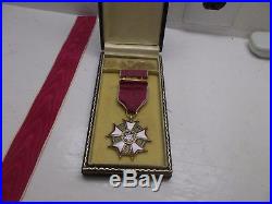 Ww 2 Cased Old Legion Of Merit With Wrapped Brooch Numbered Sterling Base Medal