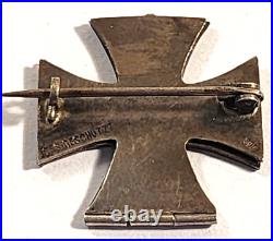 Wwi German 1914 1915 Weltkrieges Gedenk Tage Des Silver Iron Cross Pin Geschutzt