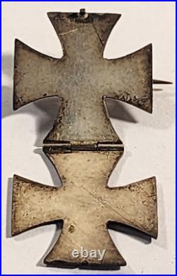 Wwi German 1914 1915 Weltkrieges Gedenk Tage Des Silver Iron Cross Pin Geschutzt