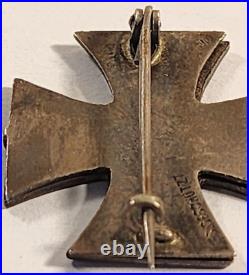 Wwi German 1914 1915 Weltkrieges Gedenk Tage Des Silver Iron Cross Pin Geschutzt