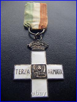 Wwi Italy Military Army Terza Armata War Medal Cross Ricordo E Riconoscenza Rare