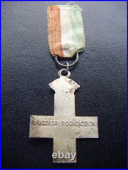 Wwi Italy Military Army Terza Armata War Medal Cross Ricordo E Riconoscenza Rare