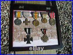 Wwi Military Cased Medals German-us-french-italy-belgium-british Ww1 War Set