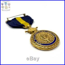 Wwi U. S. Navy Distinguished Service Medal Split Brooch 2nd Award Gold Star Ww1