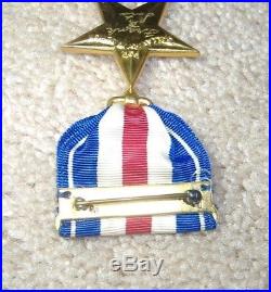 Wwii Slot Brooch Silver Star Medal Ww2