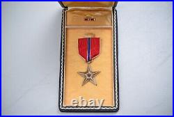 Wwii U. S. Bronze Star Medal In Titled Presentation Case