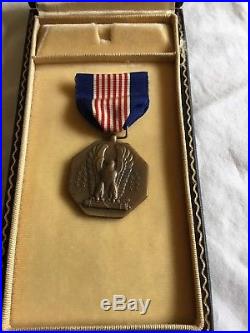 Wwii Us Army Soldiers Medal For Valor Slot Brooch Ribbon Bar Genuine Ww2