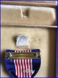Wwii Us Army Soldiers Medal For Valor Slot Brooch Ribbon Bar Genuine Ww2