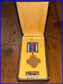 Wwii Us Mint Aircorps Distinguished Flying Cross Medal Ribbon Bar Lapel Case Ww2